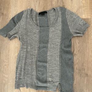 Alexander Wang Edgy Short Sleeve Sweater